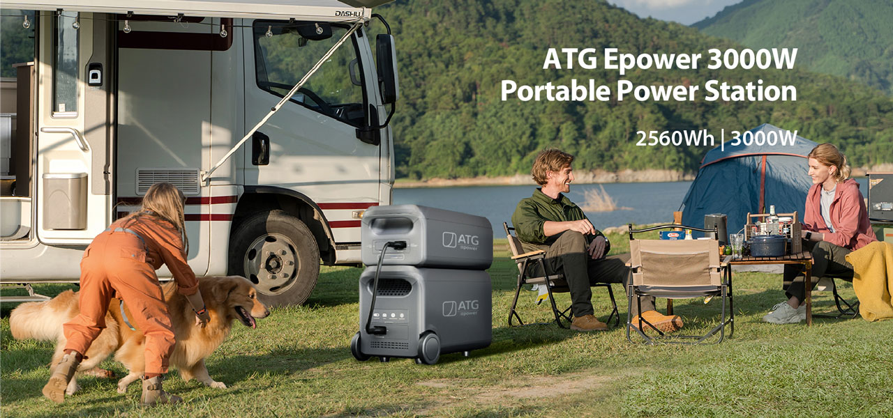 ATG Epower 3000W Portable Power Station, 2560Wh